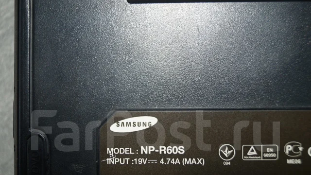 Samsung R60 Plus. 15.6", 1,8����, ��� 2048 ��, ���� 320���, WiFi: 1, Bluetooth: 1 ����