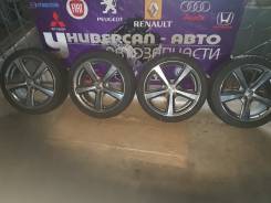 Литье Enkei Rivazza R17 c летней резиной 215/45 R17 Bridgestone. 7.0x17 5x100.00 ET50