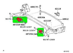 Сайлентблок балки. Toyota: Premio, Allion, Corolla Spacio, WiLL VS, Allex, Sienta, Corolla Axio, Corolla Verso, Corolla, Opa, Vista, Wish, Vista Ardeo...