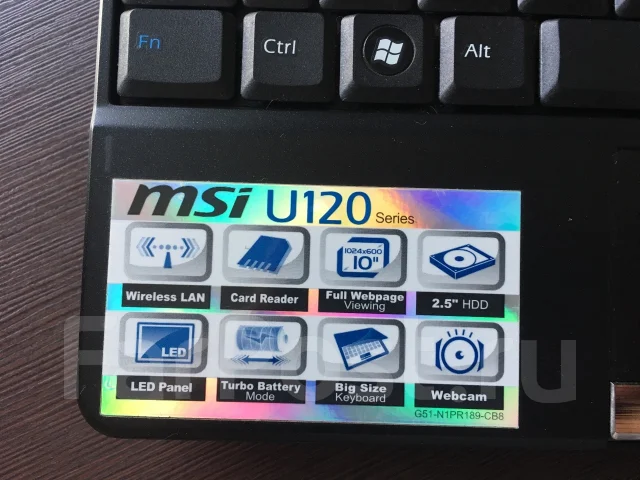 MSI Wind U120. WiFi: 1 ����
