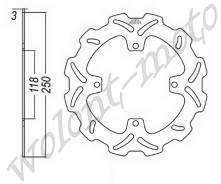 Тормозой диск JT Передний JTD3200SC01 Suzuki RM-Z250-07/RM-Z250-08-09