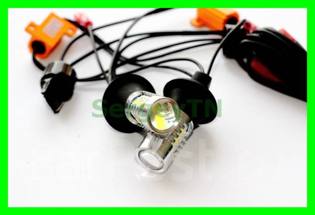 Светодиодные ходовые огни (ДХО) #4 в поворотник (белый+желтый) купить ...