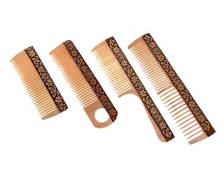 Расческа 1 предмет "Цветы" береста 0,5 см x 4,5 см x 15,5 см