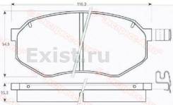 Колодка тормозная дисковая. Mitsubishi Starion, A187A, A182A, A183A, A184A Mitsubishi Sapporo Mitsubishi Galant Mitsubishi B Mazda 929 Mazda Luce, HCE...