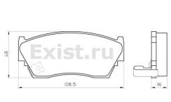 Колодка тормозная дисковая. Nissan: Cube, Presea, Sunny California, Pulsar, Hypermini, Sunny, Almera, Rasheen, Lucino, Wingroad Mazda Familia, WHY10...
