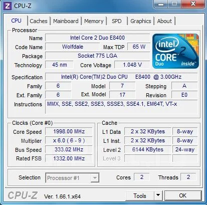 Intel Core 2 Duo E8400 ����