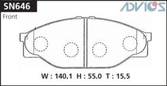 Колодки тормозные дисковые. Toyota Regius Ace, LH100, LH102, LH103, LH110, LH113, LH115, LH117, LH120, LH123, LH125, LH140, RZH100, RZH101, RZH102, RZ...
