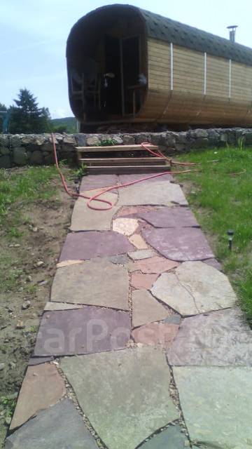 Облицовка, кладка, ландшафт, габионы, дренаж, Хакасский плитняк ...