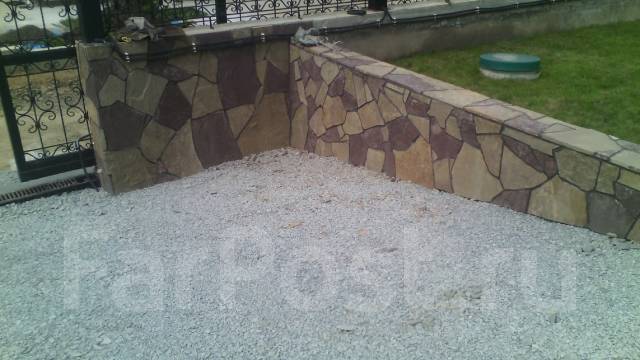 Облицовка, кладка, ландшафт, габионы, дренаж, Хакасский плитняк ...