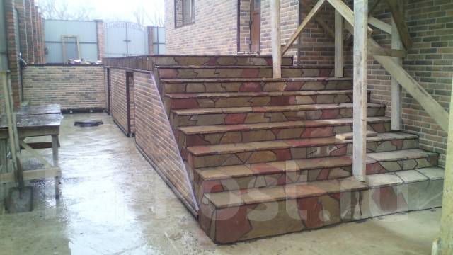 Облицовка, кладка, ландшафт, габионы, дренаж, Хакасский плитняк ...