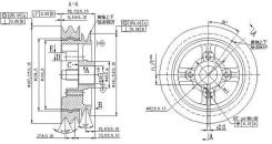 Шкив коленвала TOYOTA LITE/TOWNACE/TOWN/MASTERACE 2C/2CT 90-93