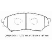 Колодка тормозная дисковая. Mitsubishi Pajero Junior, H57A Mitsubishi Pajero iO, H67W, H77W, H76W, H66W, H61W, H72W, H62W, H71W Mitsubishi Pajero Mini...