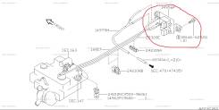 Клапан вакуумный. Nissan King Cab, D22 Nissan Terrano, PR50, RR50 Nissan Terrano Regulus, JRR50 Двигатели: TD25TI, TD25, QD32TI, TD27TI
