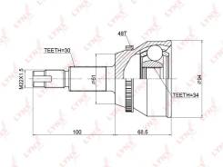 ШРУС наружный | перед прав/лев | TOYOTA HARRIER 3.3/3.5 (MHU38W,GSU30W,GSU31W) 2WD/4WD 05-09 / HIGHLANDER (MHU2_) 05-07 / LEXUS RX330/RX350/RX400H (MC...