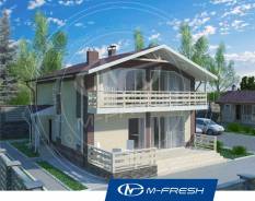 M-fresh Mustang (Свежий проект дома с витражами и террасой! ). 200-300 кв. м., 2 этажа, 5 комнат, бетон