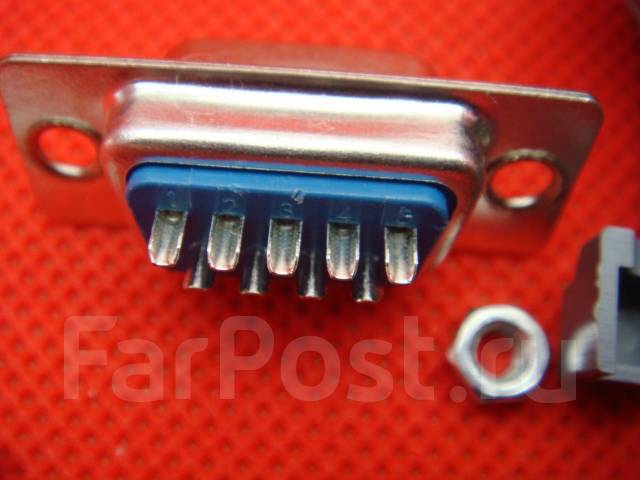 RS-232 разъем разборный мама (Serial RS232 DB9 9-PIN) серый, новый, в ...