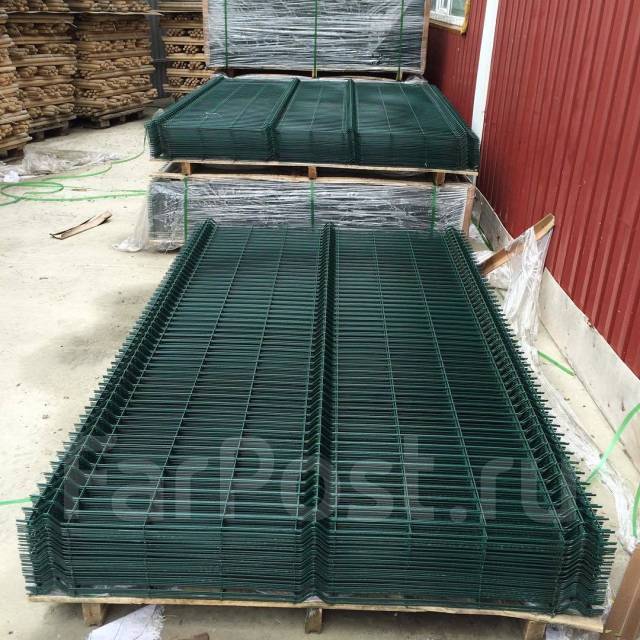 Заборные панели 3D, СВАИ, сетка в ПВХ, столбы, в наличии во Владивостоке