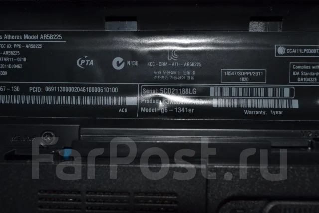 HP Pavilion g6-1341er. 15.6", 1 600����, ��� 4 ��, WiFi: 1, Bluetooth: 1 ����