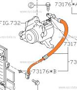 Трубка кондиционера. Subaru Outback, BPH, BP9 Subaru Legacy, BPH, BLE, BP5, BP9, BL5, BL9 Двигатели: EJ20X, EJ20Y, EJ253, EJ203, EJ204, EJ20C
