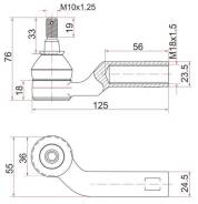 Наконечник рулевой, RH, Mazda 3 ST-BP4L-32-280, правый SAT STBP4L32280