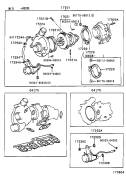 Кольцо стопорное картриджа турбины Toyota/Lexus. Toyota: Ipsum, Hilux Surf, Town Ace Noah, Cresta, Blizzard, Granvia, Hiace, Hilux, Dyna, Land Cruiser...