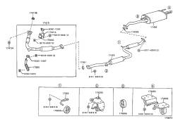 Крепление глушителя. Toyota Camry, VZV31, VZV30, VZV33, CV40, VZV32, CV30, SV42, SV32, SV33, SV40, SV30, SV41 Toyota Vista, SV42, SV41, SV30, SV40, SV...