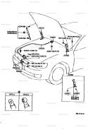 Замок капота. Toyota Cresta, JZX91, JZX90, JZX93, GX90, SX90, LX90 Toyota Mark II, GX90, JZX90, LX90, JZX91, JZX93, SX90 Toyota Chaser, SX90, LX90, GX...