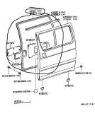 Уплотнитель двери. Toyota Hiace, LH164, LH174, RZH155, LH166, LH176, LH102, LH112, LH104, LH114, RZH119, RZH105, RZH103, RZH115, LH162, LH172, RZH113...