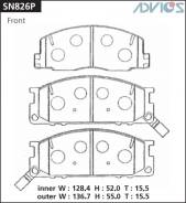 Колодки тормозные дисковые. Toyota: Town Ace Truck, Lite Ace, Town Ace, Master Ace Surf, Van, Lite Ace Truck, Model-F, Town Ace Noah Двигатели: 2C, 1C...