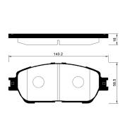 Колодка тормозная дисковая. Toyota: Previa, Windom, Solara, Sienna, Camry, Avalon, Tarago, Alphard, Caldina, Estima, Tacoma Lexus ES330, MCV30, MCV31...