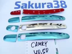 Накладка на ручки дверей. Toyota Camry, ACV51, ASV50, ACV40, ASV40, ASV51, AVV50, ACV45, ACV41
