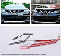 Накладки на решетку X-trail c 2014г. Хром-молдинг ИКСТрейл. Nissan X-Trail. Под заказ