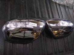 Накладка на зеркало. Toyota Land Cruiser Prado, RZJ120W, KDJ120W, KDJ121W, VZJ121W, VZJ120W, VZJ125W, TRJ120W, GRJ120W, KDJ125W, GRJ121W, RZJ125W, TRJ...