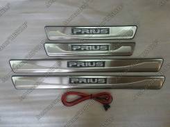 Накладка на порог. Toyota Prius, ZVW35, ZVW30L, ZVW30. Под заказ