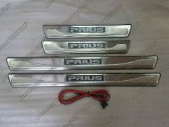 Накладка на порог. Toyota Prius, ZVW35, ZVW30L, ZVW30. Под заказ