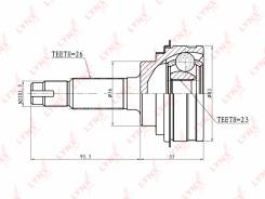 Шрус подвески. Toyota: Platz, Corona, ist, Allex, Sprinter Trueno, Corolla, Tercel, Probox, Raum, Sprinter, Carina, Caldina, Sprinter Carib, Corolla F...