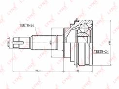 Шрус подвески. Toyota: Corona, Allex, Sprinter Trueno, Corolla, Carina, Vista, Sprinter, Caldina, Sprinter Carib, Corolla FX, Picnic, Corolla Runx, Wi...