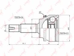 Шрус подвески. Toyota Corolla, ZZE120, ZZE121, ZZE122, ZZE112, ZZE121L, ZZE120L Toyota Corolla Verso, ZZE122, ZZE121 Toyota Avensis, ZZT251, ZZT251L...