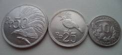 Индонезия, 50 + 25 + 10 рупий 1971 год