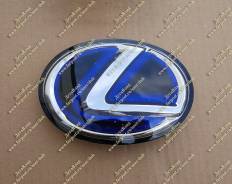 Синяя эмблема Lexus RX270, RX350, RX450h "стеклянная" (значок, лейба Лексус рх) 16.5см.