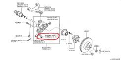 Сайлентблок ступицы. Nissan Elgrand, E51, ME51, MNE51, NE51 Двигатели: VQ25DE, VQ35DE