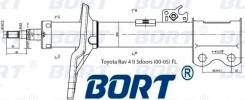 Амортизатор. Toyota RAV4, ZCA25, ACA28, ACA26, ZCA26, CLA20, ACA21W, ACA20, ACA23, ACA21, ACA20W, ACA22 Lifan X60 Двигатели: 1CDFTV, 2AZFE, 1AZFSE, 1A...