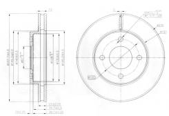 Диск тормозной. Nissan: Cube, March, Tiida, Tiida Latio, Note Двигатели: CR14DE, HR15DE, CR10DE, CR12DE, HR16DE