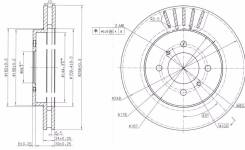 Диск тормозной. Mitsubishi Mirage, CA4A, CJ4A, CB6A, CB4A, CK6A Mitsubishi Dingo, CQ5A, CQ2A, CQ1A Mitsubishi Lancer Cedia, CS5W, CS2A, CS2W, CS5A Mit...