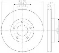 Диск тормозной. Mazda Ford Escape, EPFWF, EPEWF, EP3WF Mazda Tribute, EPFW, EPEW, EP3W
