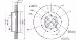Диск тормозной. Honda: Jazz, Civic Ferio, Insight, Airwave, Freed, Domani, Ballade, Civic CRX, Mobilio Spike, CR-X Delsol, Mobilio, Civic, Fit, Integr...
