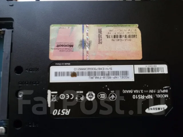 Samsung R510. 15.6", 2����, ��� 2048 ��, ���� 160���, WiFi: 1, Bluetooth: 1, ����������� �� 2��. ����