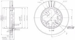 Диск тормозной. Honda: Rafaga, Vigor, Inspire, Accord, Ascot Innova, Accord Inspire, Saber, Ascot Двигатели: F22A8, F18B1, F22B2, F20A4, F20A2, F22B4...