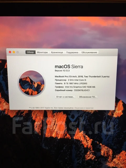Apple MacBook Pro 13 2016 Late MLUQ2 with Retina display. 13.3", 2����, ��� 8 ��, ���� 256���, WiFi: 1, Bluetooth: 1 ����