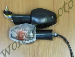 Поворотники CBR600/1000 (07-12) Черный Прозрачное стекло Комплект 2 шт